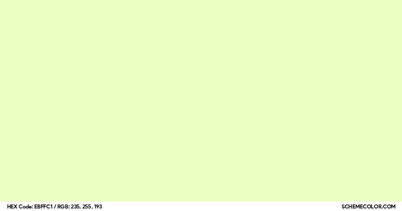 #EBFFC1 Hex Color Code - SchemeColor.com