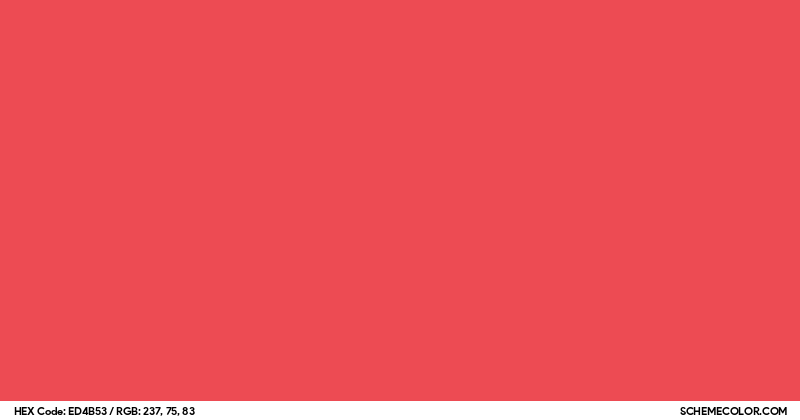 Edba9d Color #ED4B53 Hex Color Code - SchemeColor.com