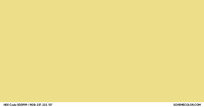 #EDDF89 Hex Color Code - SchemeColor.com