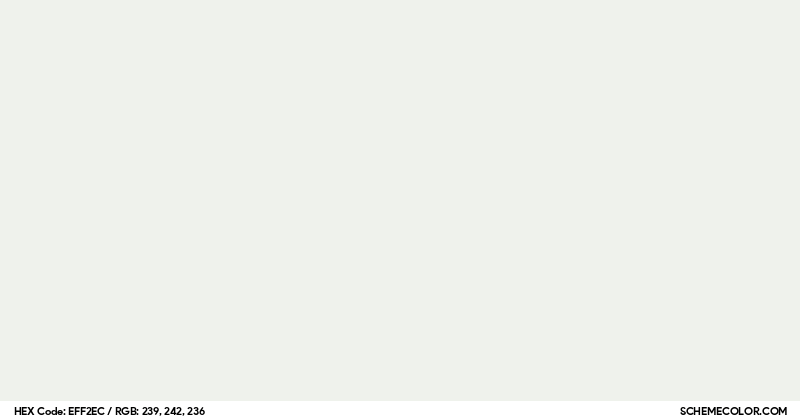 #EFF2EC Hex Color Code - SchemeColor.com