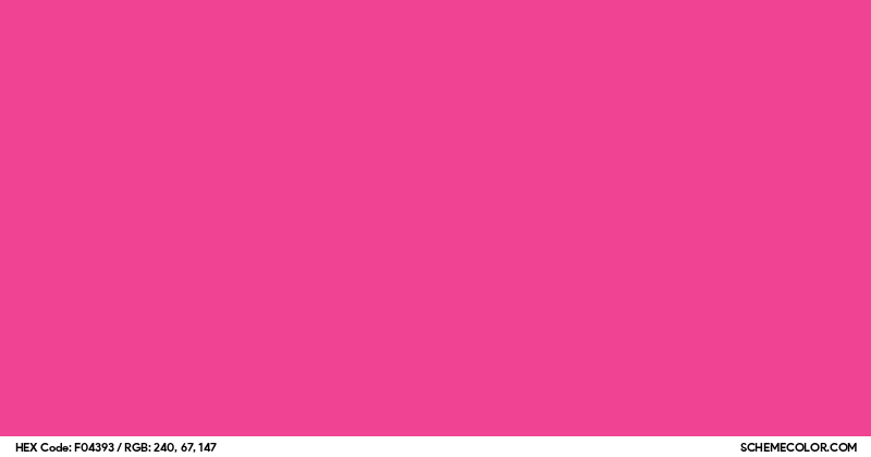 #F04393 Hex Color Code - SchemeColor.com