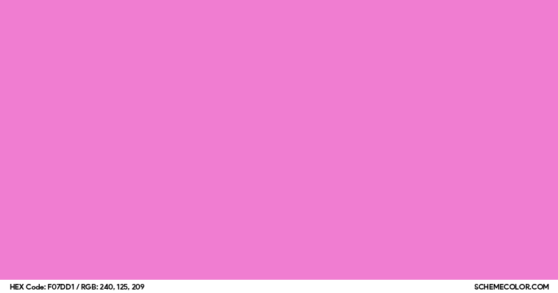 #F07DD1 Hex Color Code - SchemeColor.com