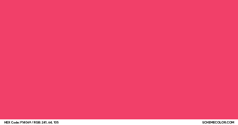 Watermelon Colour Code #F14069 Hex Color Code - SchemeColor.com