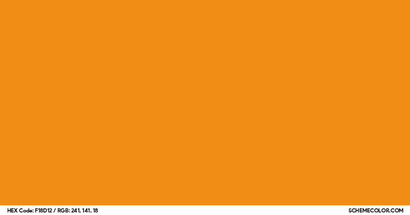 Image of #F18D12 color code