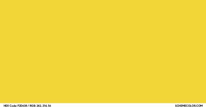 Solid Yellow Code #F2D638 Hex Color Code - SchemeColor.com