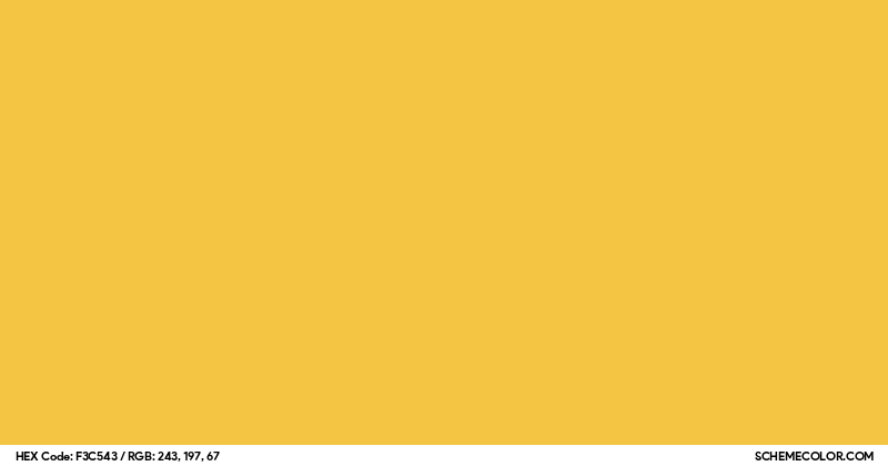 Image of #F3C543 color code