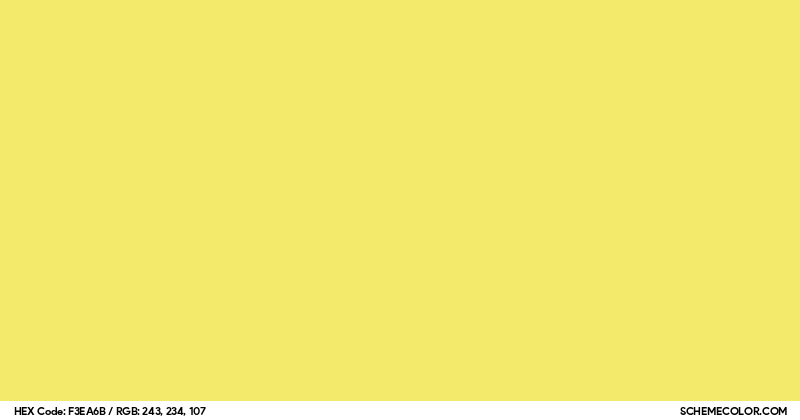 #F3EA6B Hex Color Code - SchemeColor.com