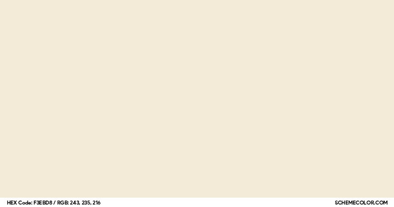 Image of #F3EBD8 color code