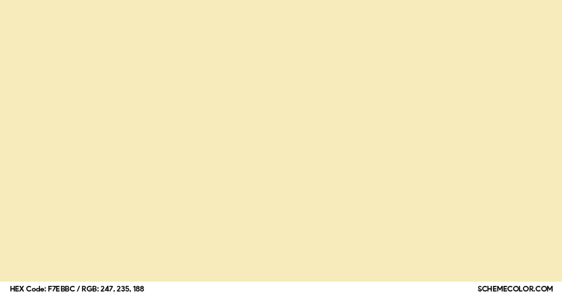 Image of #F7EBBC color code