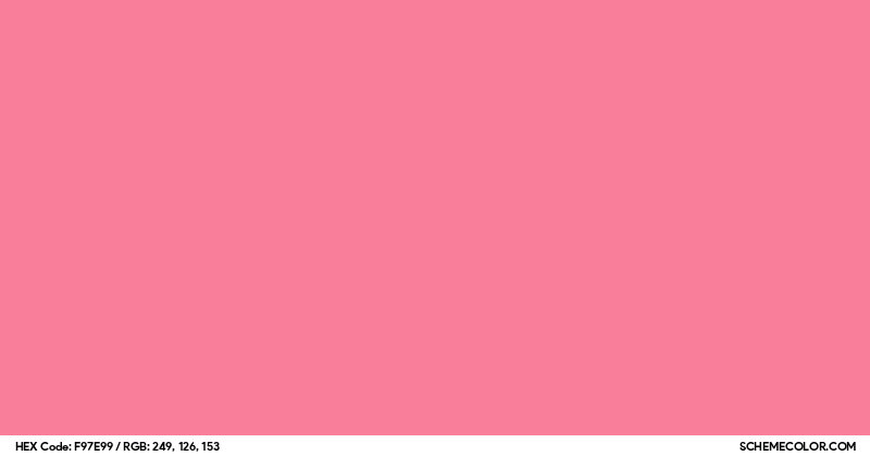 Watermelon Colour Code #F97E99 Hex Color Code - SchemeColor.com