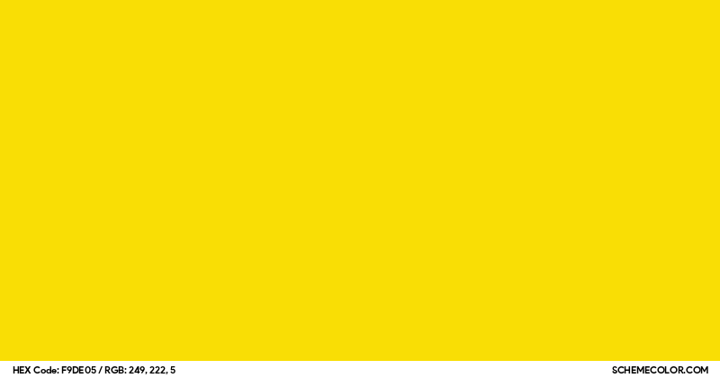 Image of #F9DE05 color code
