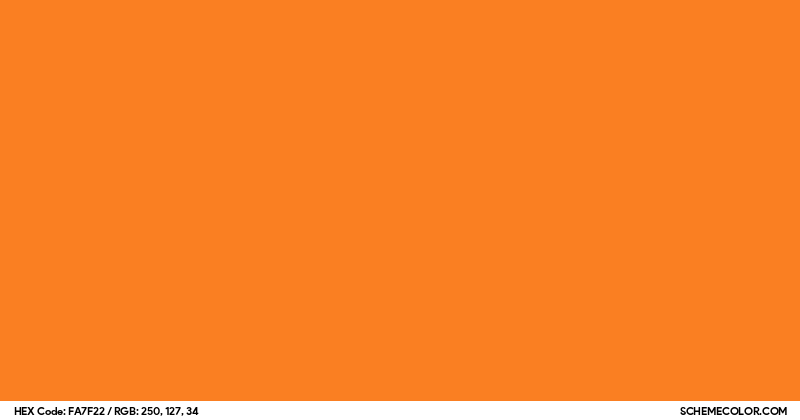 #FA7F22 Hex Color Code - SchemeColor.com
