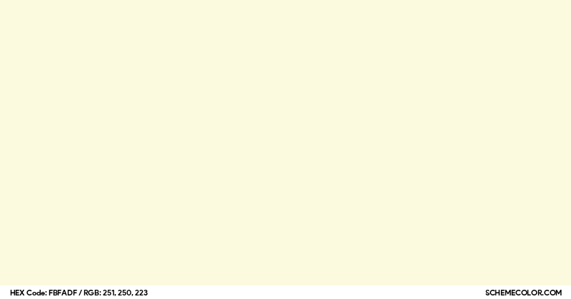 #FBFADF Hex Color Code - SchemeColor.com