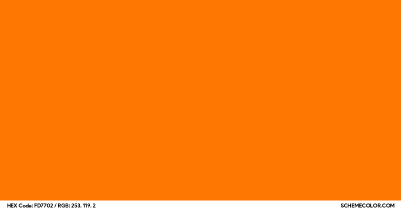 #FD7702 Hex Color Code - SchemeColor.com