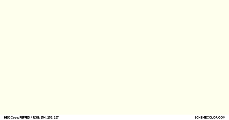Image of #FEFFED color code