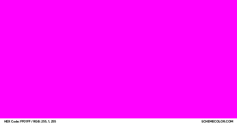 #FF01FF Hex Color Code - SchemeColor.com