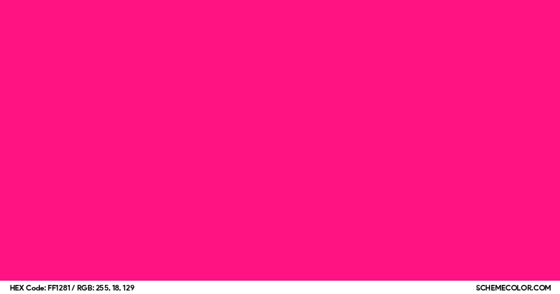 #FF1281 Hex Color Code - SchemeColor.com