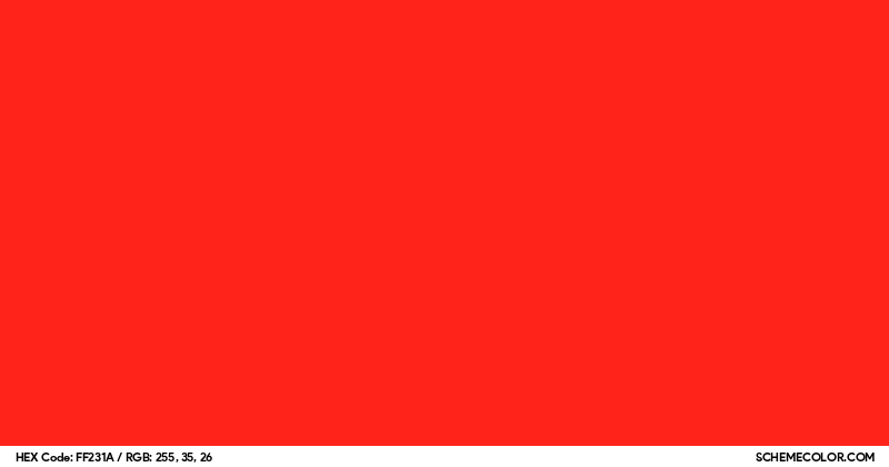 Image of #FF231A color code