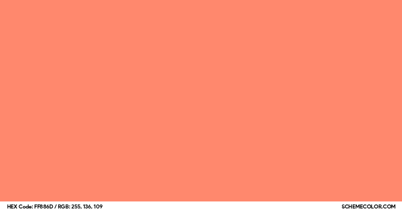 886 Colour Code #FF886D Hex Color Code - SchemeColor.com