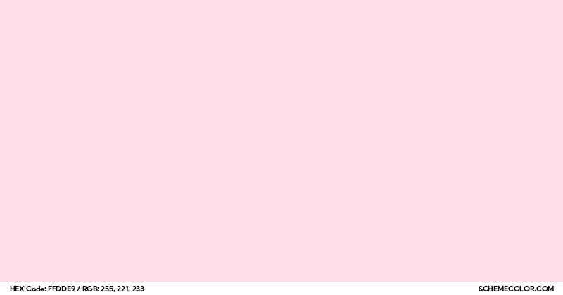 Ffddee Color #FFDDE9 Hex Color Code - SchemeColor.com