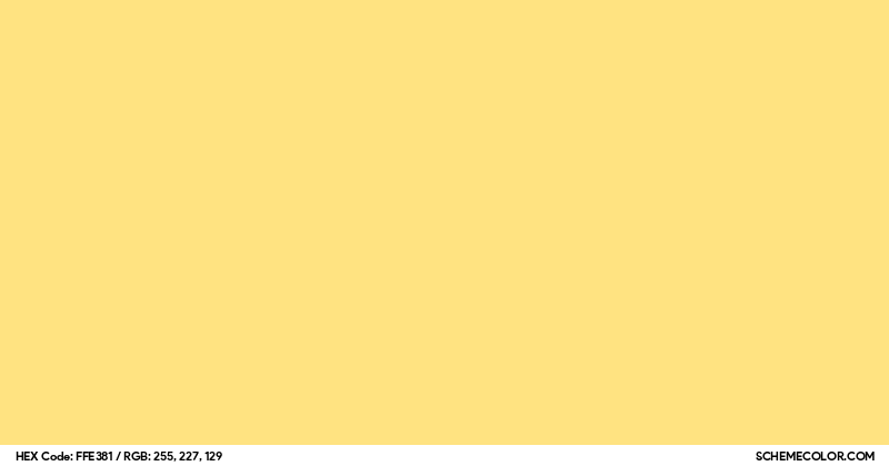 Colorblock 381 #FFE381 Hex Color Code - SchemeColor.com