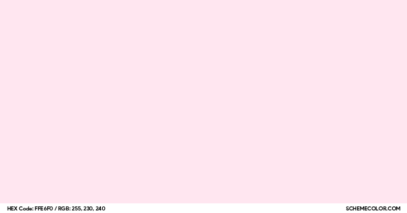 Light Pink Color Ffe #FFE6F0 Hex Color Code - SchemeColor.com