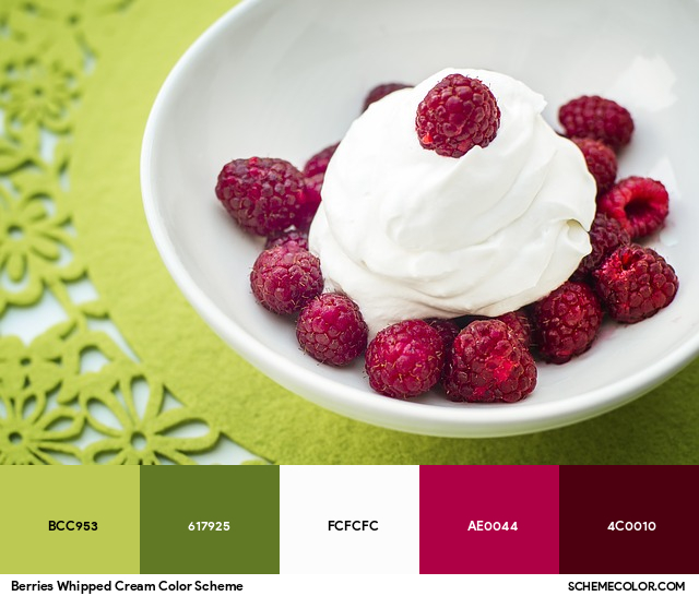 Whipped Cream Color Code Berries Whipped Cream Color Scheme - Image Color Palettes - SchemeColor.com