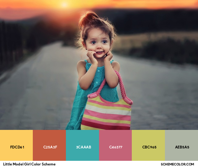 Little Model Girl Color Scheme - Image Color Palettes - SchemeColor.com