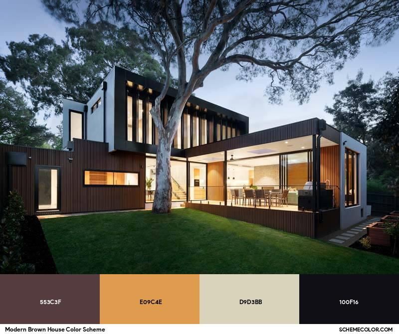 Modern Brown House Color Scheme - Image Color Palettes - SchemeColor.com