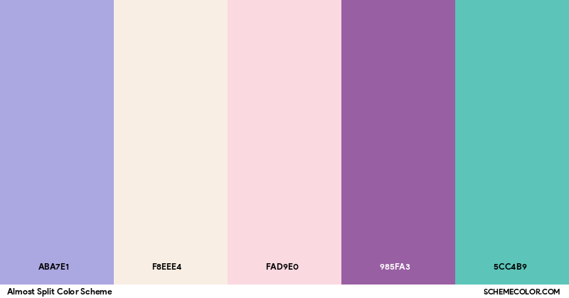 Almost Split Color Scheme - Palettes - SchemeColor.com