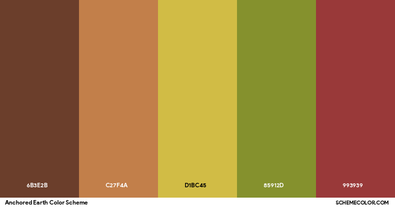 Anchored Earth Color Scheme - Palettes - SchemeColor.com