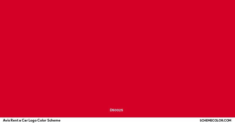Avis Rent a Car Logo Color Scheme - Palettes - SchemeColor.com