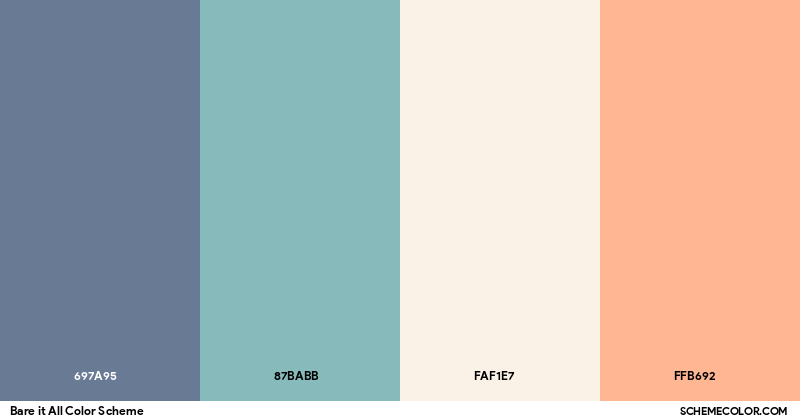 Bare it All Color Scheme - Palettes - SchemeColor.com