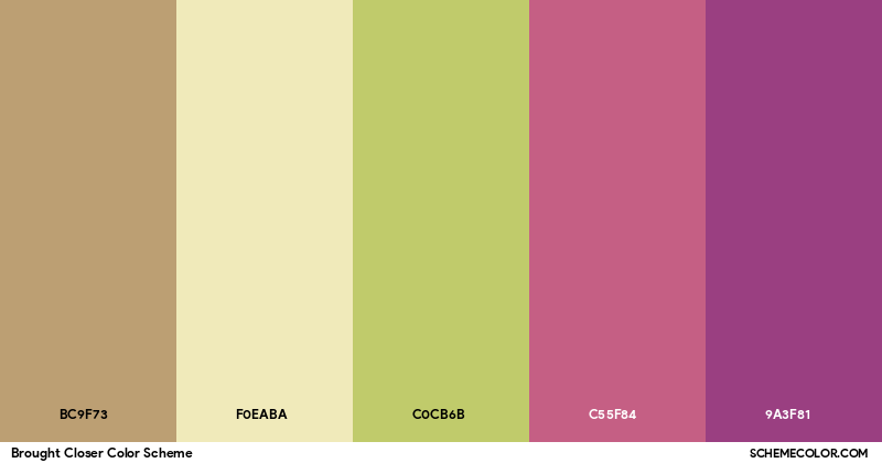 Brought Closer Color Scheme - Palettes - SchemeColor.com