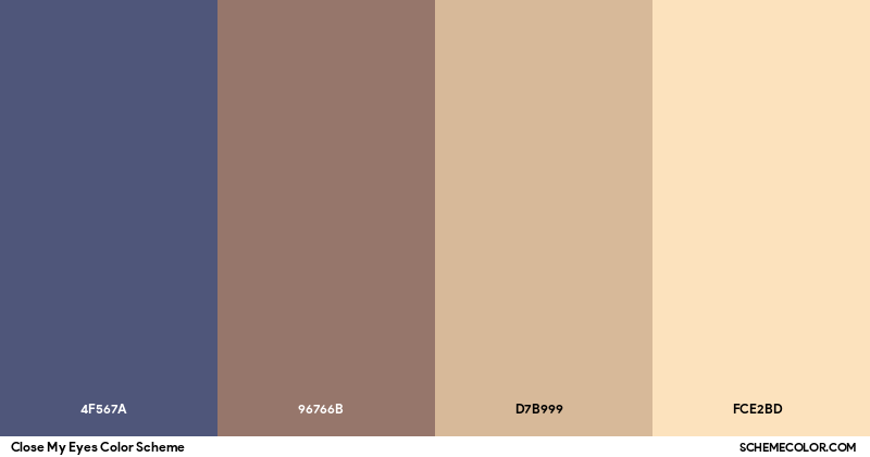 Close My Eyes Color Scheme - Palettes - SchemeColor.com