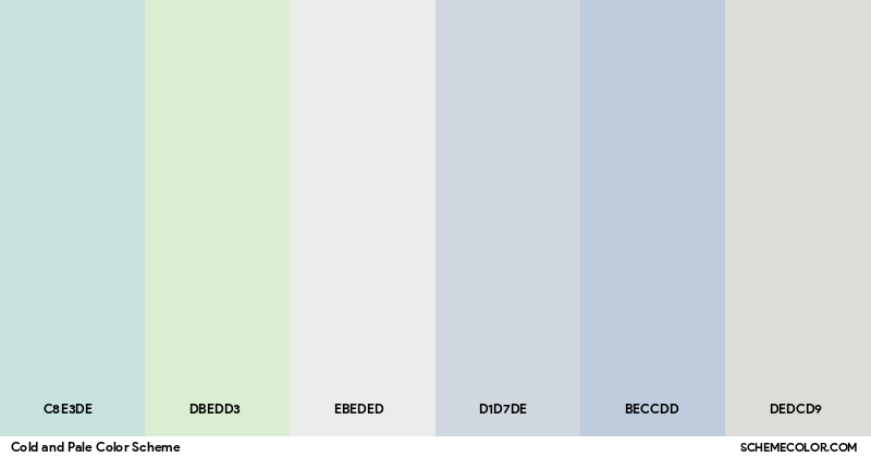 Cold and Pale Color Scheme - Palettes - SchemeColor.com