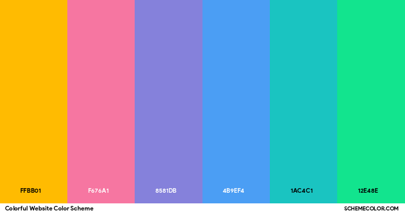 Colorful Website Color Scheme - Palettes - SchemeColor.com