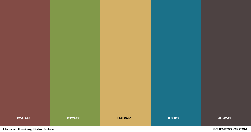 Diverse Thinking Color Scheme - Palettes - SchemeColor.com