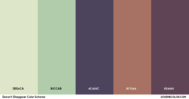 Disappears Color Doesn't Disappear Color Scheme - Palettes - SchemeColor.com