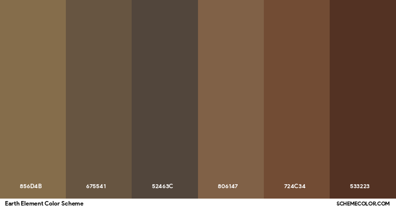 Earth Element Color Scheme - Palettes - SchemeColor.com