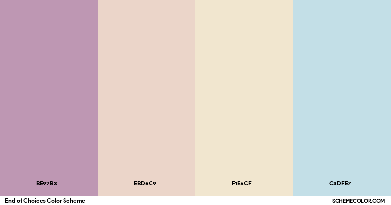 End of Choices Color Scheme - Palettes - SchemeColor.com