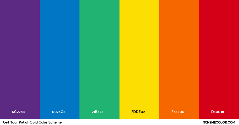 Get Your Pot of Gold Color Scheme - Palettes - SchemeColor.com