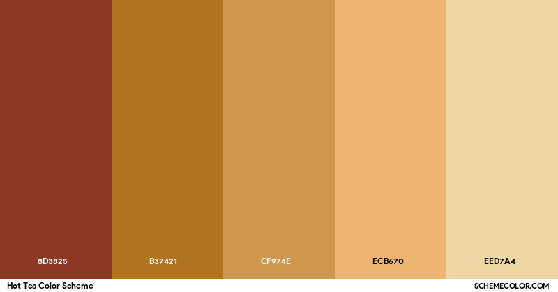 Hot Tea Color Scheme - Palettes - SchemeColor.com