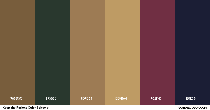 Keep the Rations Color Scheme - Palettes - SchemeColor.com
