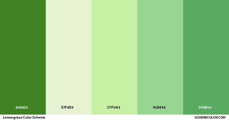 Lemongrass Color Scheme - Palettes - SchemeColor.com