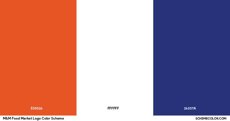 M Log Color Code M&M Food Market Logo Color Scheme - Palettes - SchemeColor.com