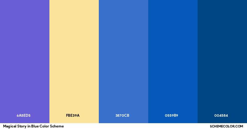 Magical Story in Blue Color Scheme - Palettes - SchemeColor.com