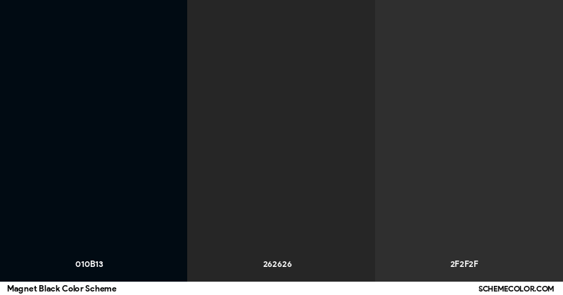 Magnet Black Color Scheme - Palettes - SchemeColor.com