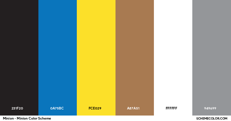 Minion - Minion Color Scheme - Palettes - SchemeColor.com