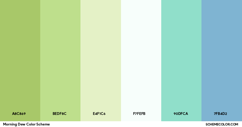 Morning Dew Color Scheme - Palettes - SchemeColor.com